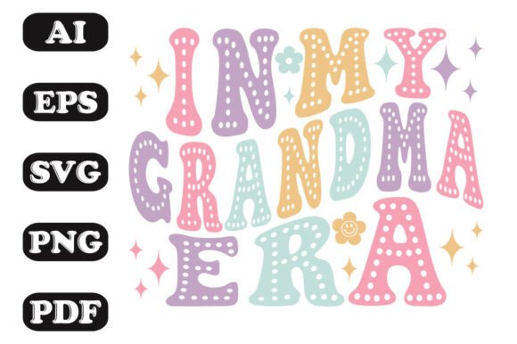 Download In My Grandma Era Groovy Wavy T-shirt - Era Collection