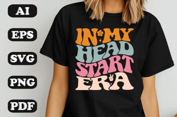 Download In My Head Start Era Groovy Retro Wavy T - Era Collection
