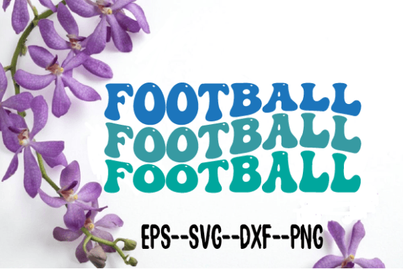 Download Football. Retro Wavy Svg Sublimation - Premium Resources