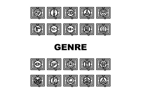 Download Literary Genre Categories Classes Icons - Era Collection