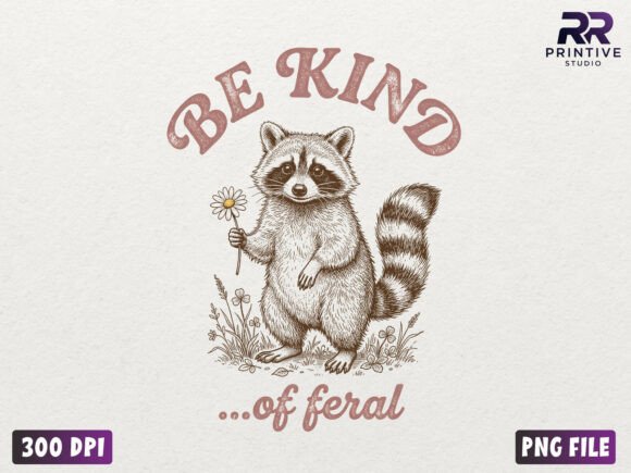 Download Be Kind of Feral Raccoon PNG - Era Collection