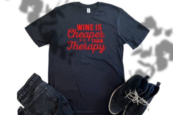 Download Wine is Cheaper Than Therapy Svg Design - Era Collection