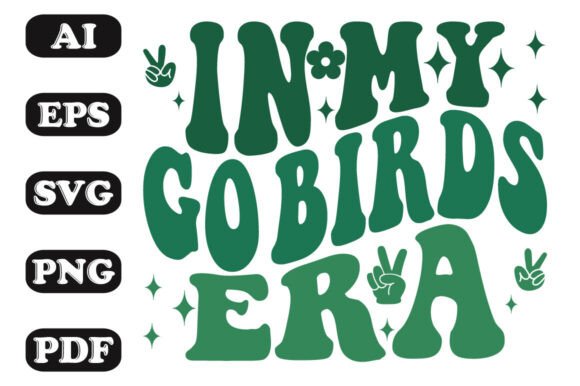 Download In My Go Birds Era Groovy Retro Wavy T-s - Era Collection