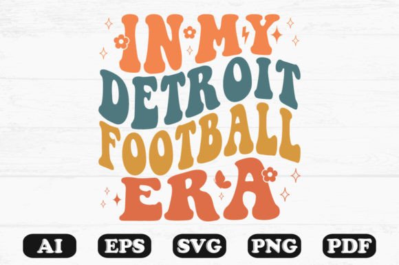 Download In My Detroit Football Era Retro Wavy Sv - Era Collection