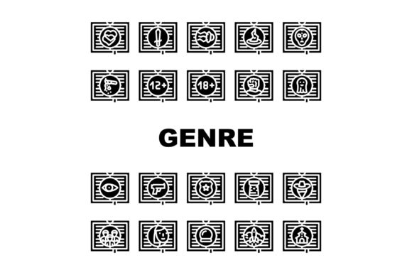 Download Literary Genre Categories Classes Icons - Era Collection