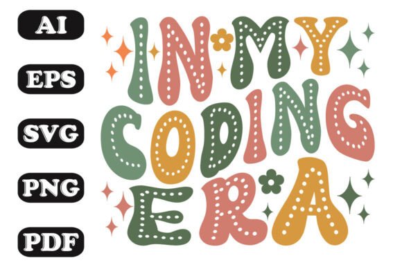 Download In My Coding Era Groovy Wavy T-shirt - Era Collection