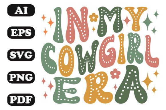 Download In My Cowgirl Era Groovy Wavy T-shirt - Era Collection