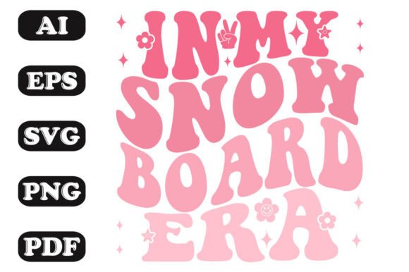 Download In My Snowboard Era Groovy Retro Wavy T- - Era Collection