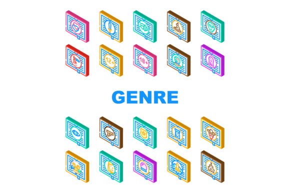 Download Literary Genre Categories Classes Icons - Era Collection