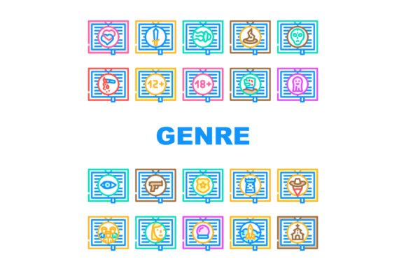 Download Literary Genre Categories Classes Icons - Era Collection